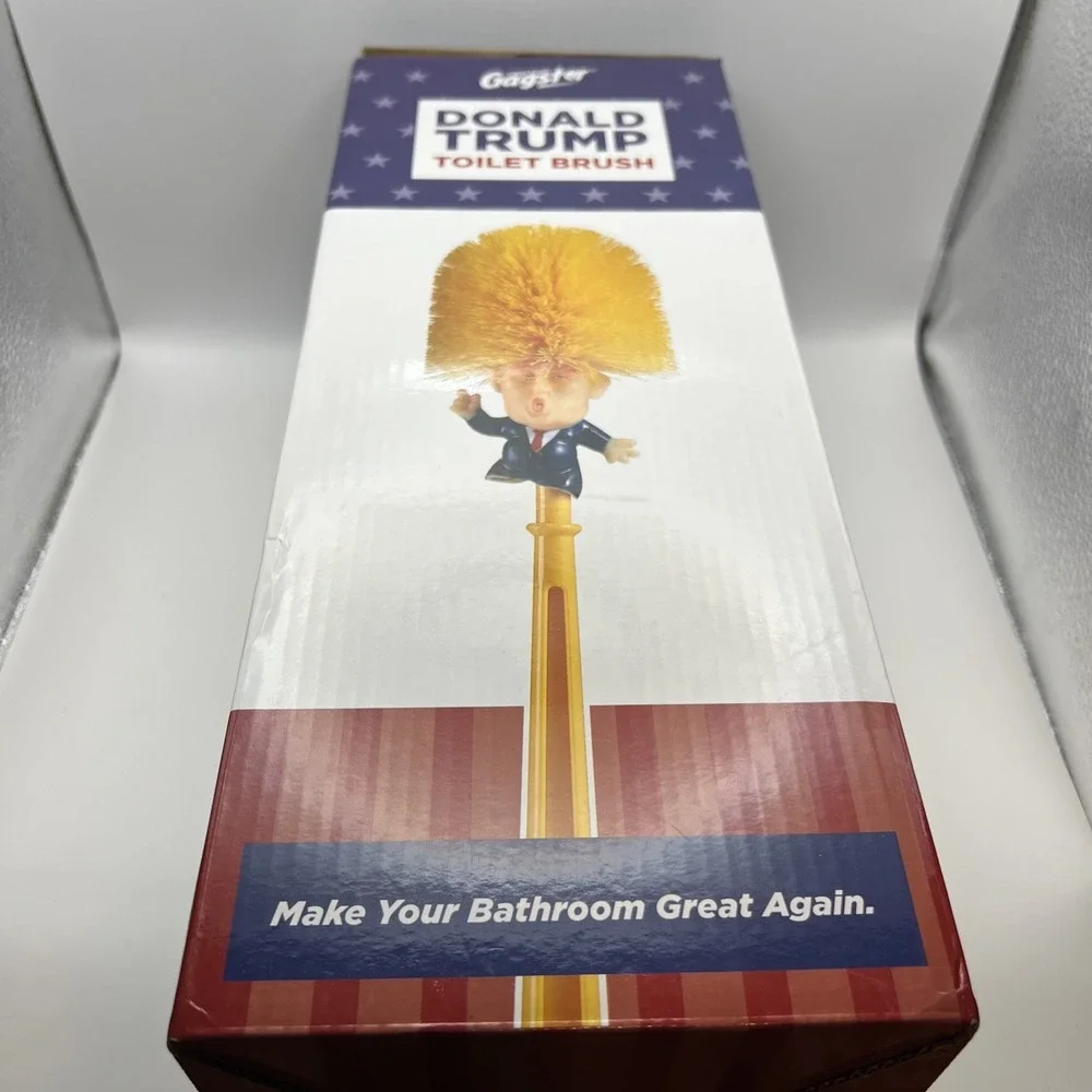 Donald Trump Toilet Brush - Funny Gag Gift Toilet Bowl Cleaner Toilet Paper